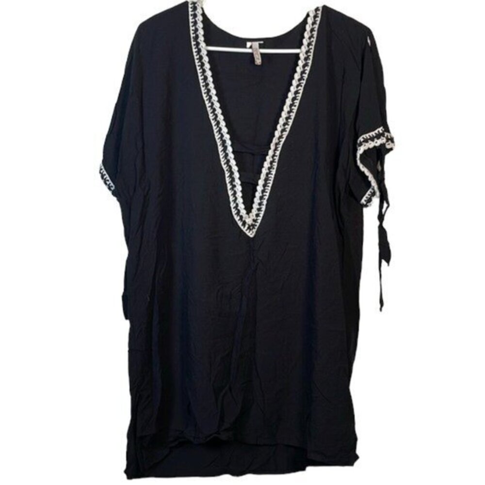 Becca Short Kimono Cardigans Deep V-Neck Swimsuit Cover Ups Small EUC #0651-OC